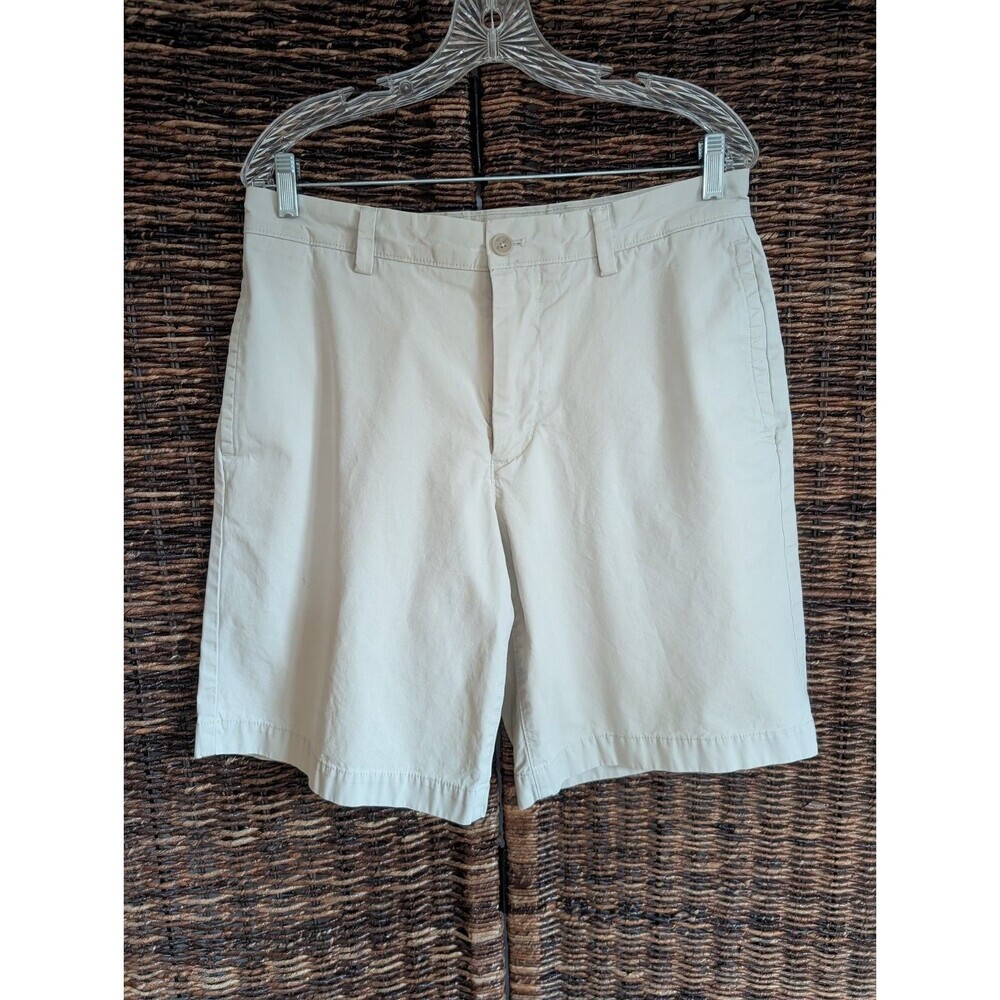 Banana Republic Cream Flat Front Men Shorts
